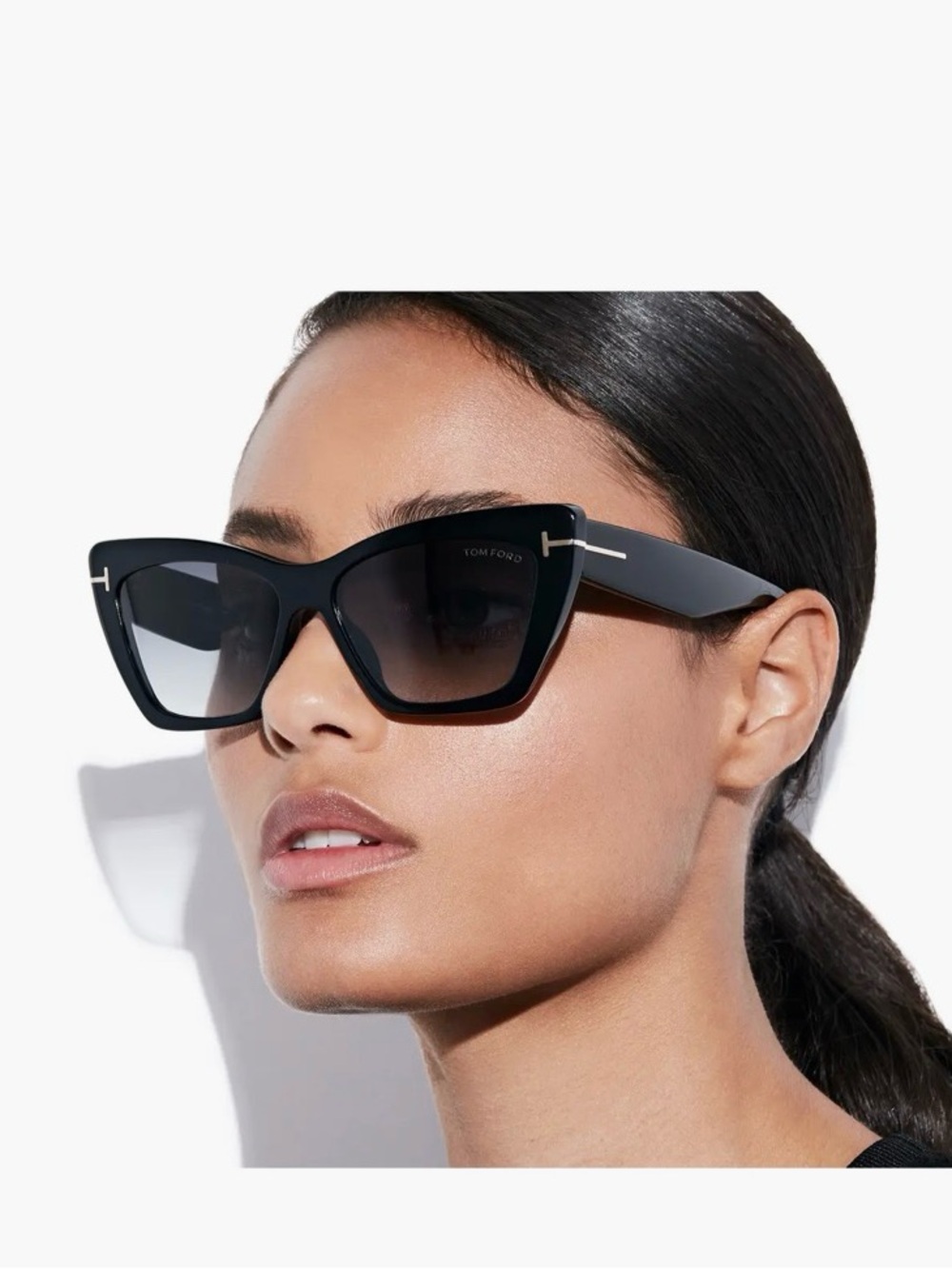 Tom Ford Black Oversized Cat-Eye Sunglasses